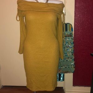 Soft ribbed long sleeve dress